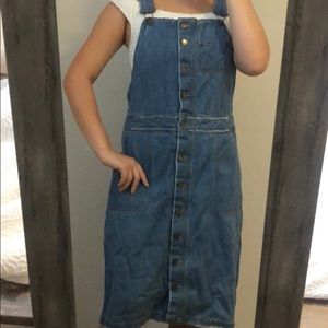 Jean overall dress